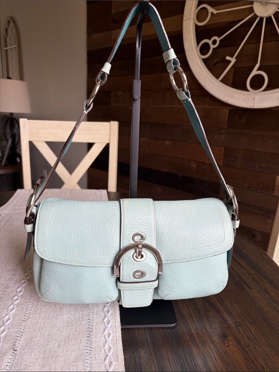 Coach Handbags - Vintage Coach SoHo HOBO RARE Light Turquoise Tiffany Blue